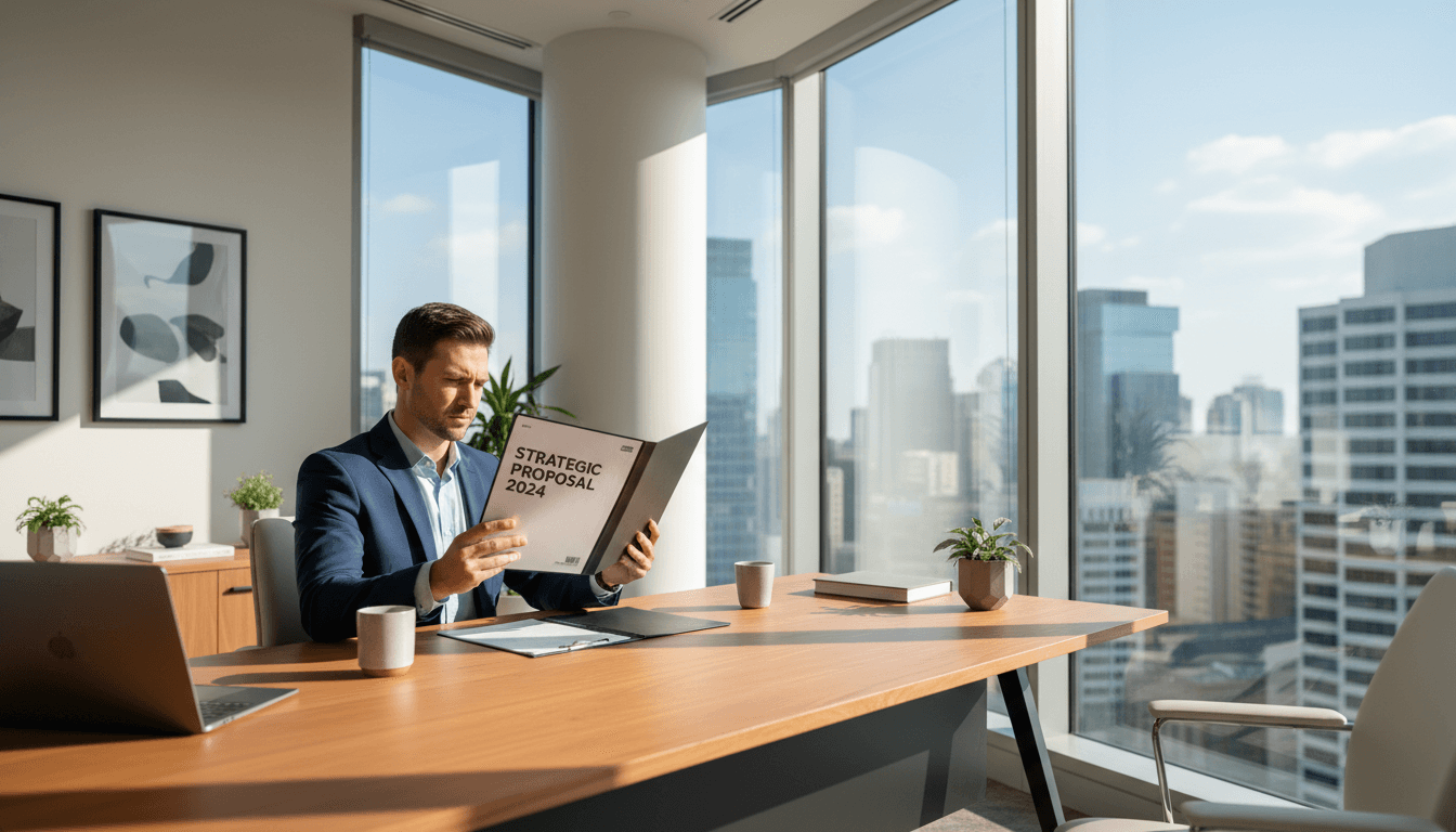 Professional reviewing sourcing documentation